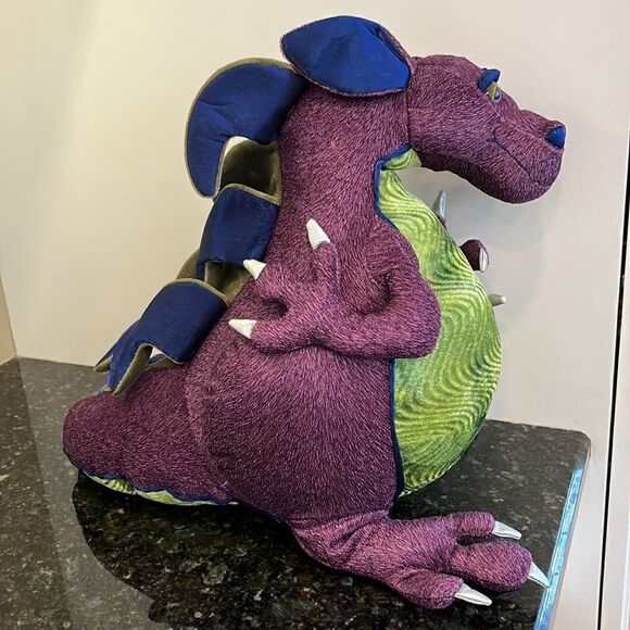 Purple Dragon large Plush Stuffed animal Toy ,Manhattan Toys. Size 13” - Picture 4 of 10